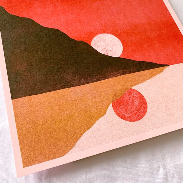 Segunda Edición ~ Impresión de Arte Twin Suns 8x8"