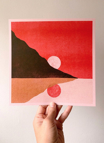 Segunda Edición ~ Impresión de Arte Twin Suns 8x8"