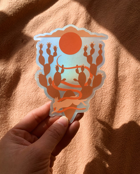 Desert Holographic Sticker