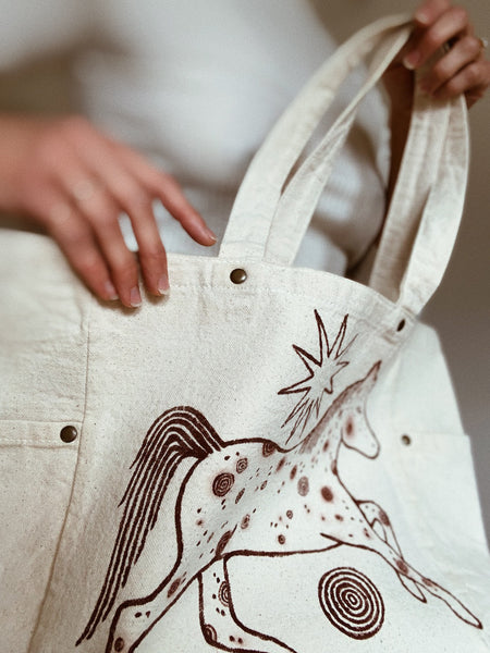 Hand Painted Canvas Bag ~ Caballo