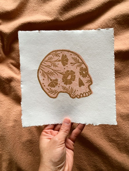 Calavera Block Print