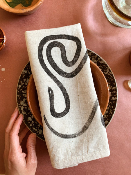 Snake Linen Blend Napkin