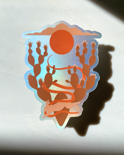 Desert Holographic Sticker