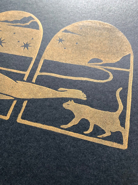 Sunbather Block Print ~ Midnight Black