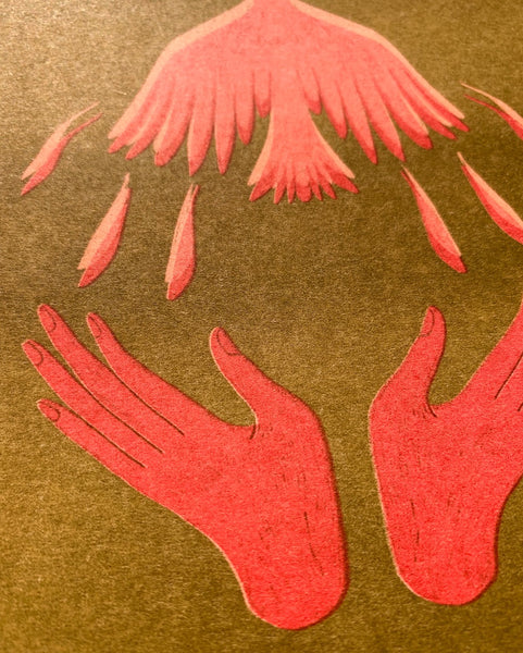 Hands Mini Riso Print