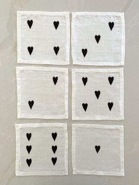 Cocktail Napkins ~ Heart Dice