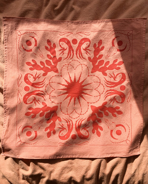 High Noon Japanese Cotton Bandana, Pink