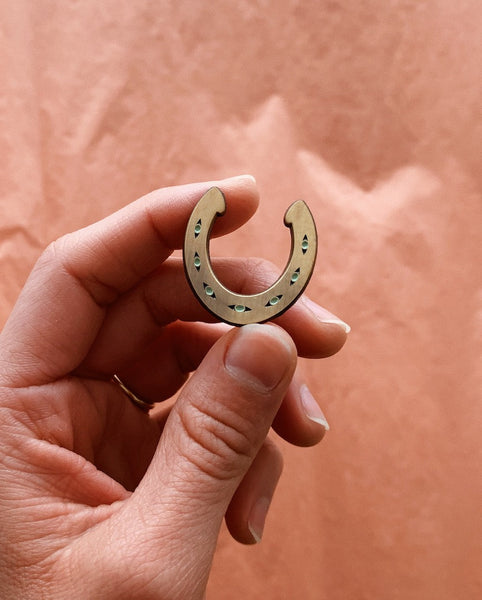 S E C O N D S ~ Golden Horseshoe Enamel Pin