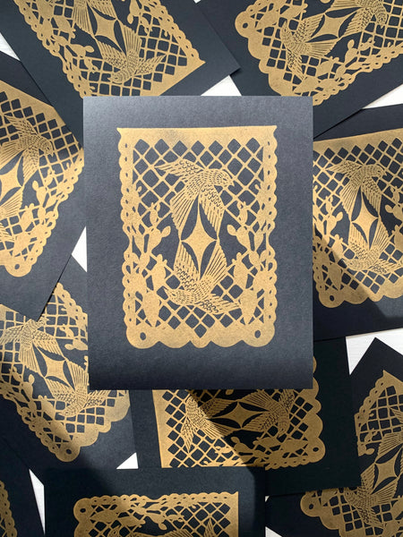 Impresión en bloque de Papel Picado 