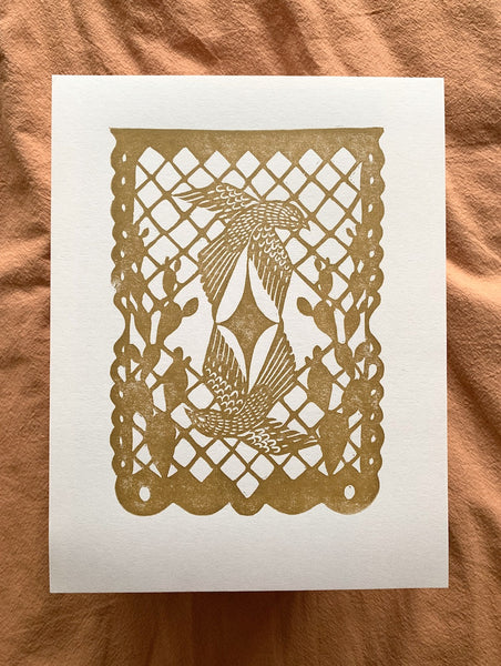 Papel Picado Block Print