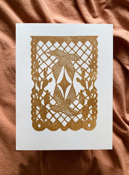 Papel Picado Block Print