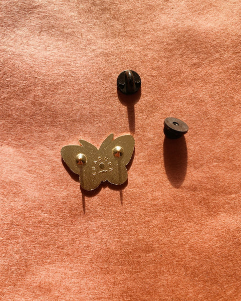 Patchwork Moth Enamel Pin