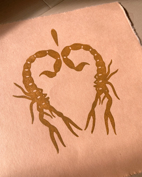 Scorpion Heart Block Print