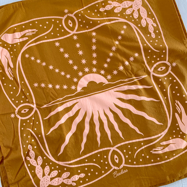 Sunburst Japanese Cotton Bandana, Marigold