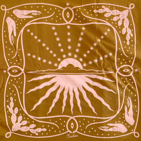 Sunburst Japanese Cotton Bandana, Marigold