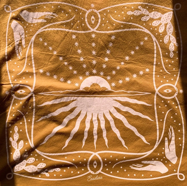Sunburst Japanese Cotton Bandana, Marigold