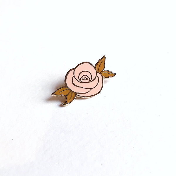 Desert Rose Enamel Pin ~ Blush & Gold