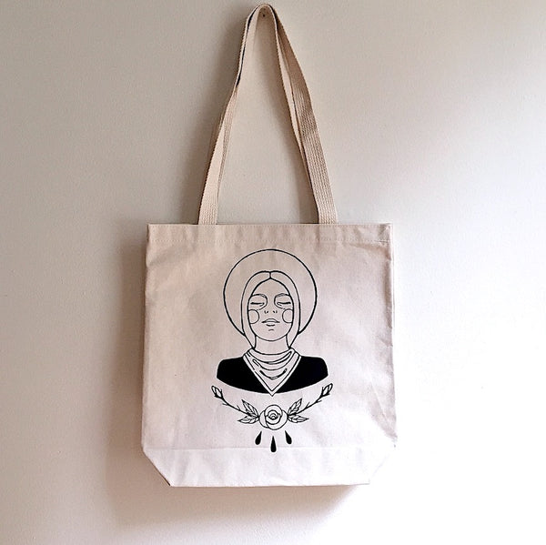 Cowgirl Canvas Tote Bag