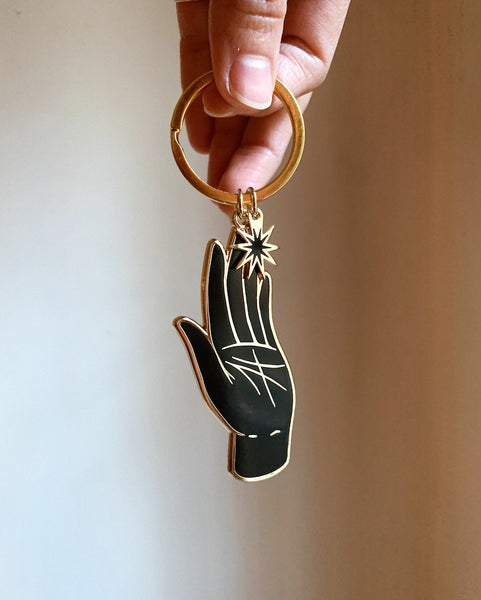 Fated Hand Enamel Keychain