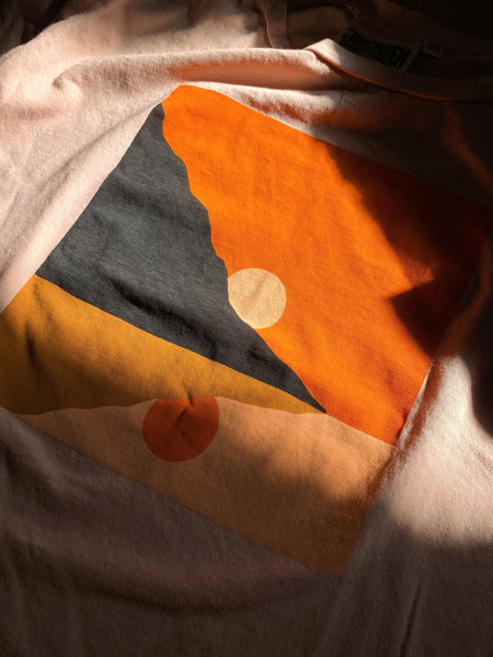 S E C O N D S ~ Twin Suns T-Shirt Organic Cotton / Hemp