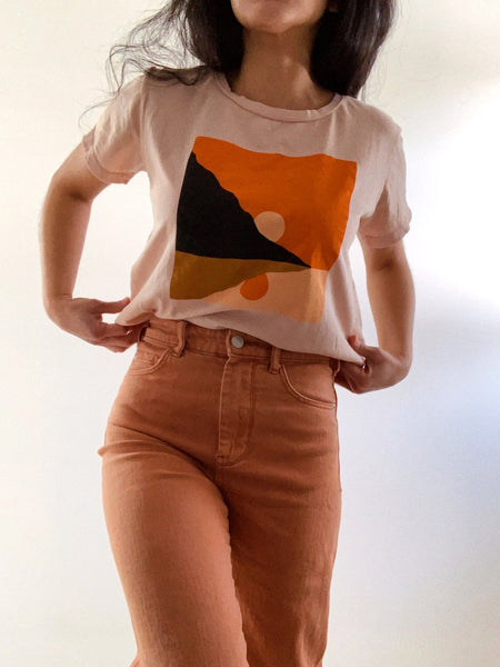 Camiseta Twin Suns de algodón orgánico y cáñamo 