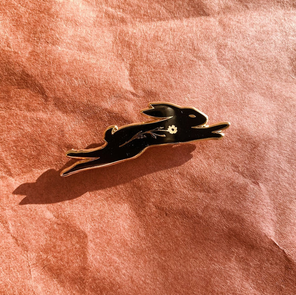 Poppy Rabbit Enamel Pin | Eradura