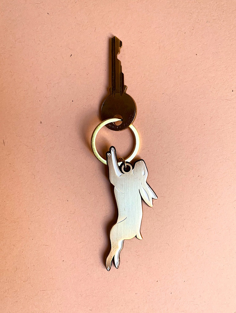 Golden Rabbit Enamel Keychain | Eradura